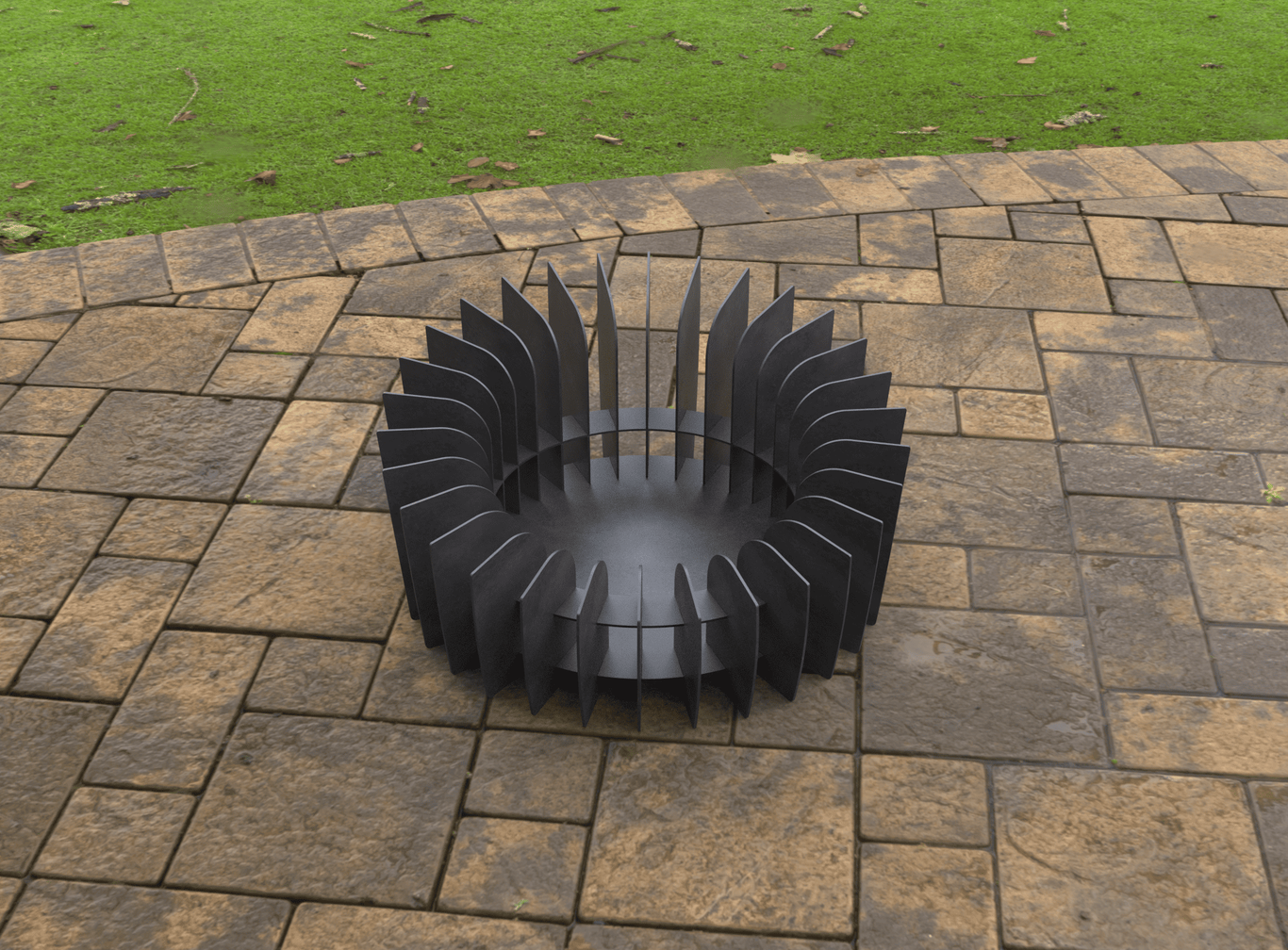 Round Plate Parts Fire Pit V3. DXF, SVG files for laser, plasma cutting. Фото 5