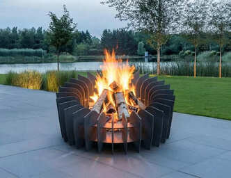 Round Plate Parts Fire Pit V3. DXF, SVG files for laser, plasma cutting
