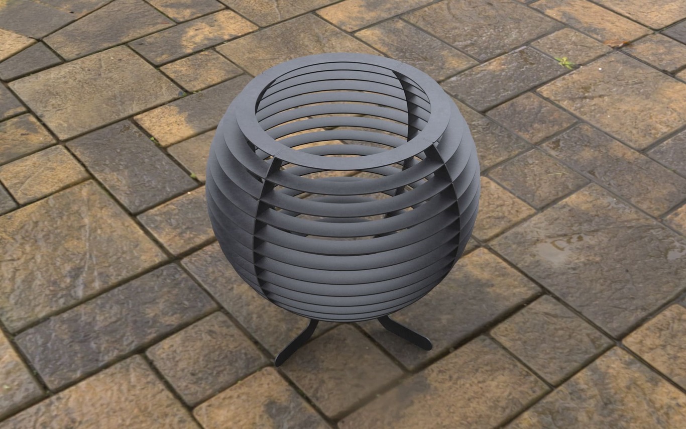 Braciere Sferico. File DXF, SVG per taglio laser, plasma. Фото 7