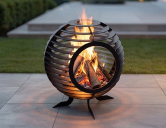 Sphere Ball Fire Pit with Round Hole. DXF, SVG files for laser, plasma cutting