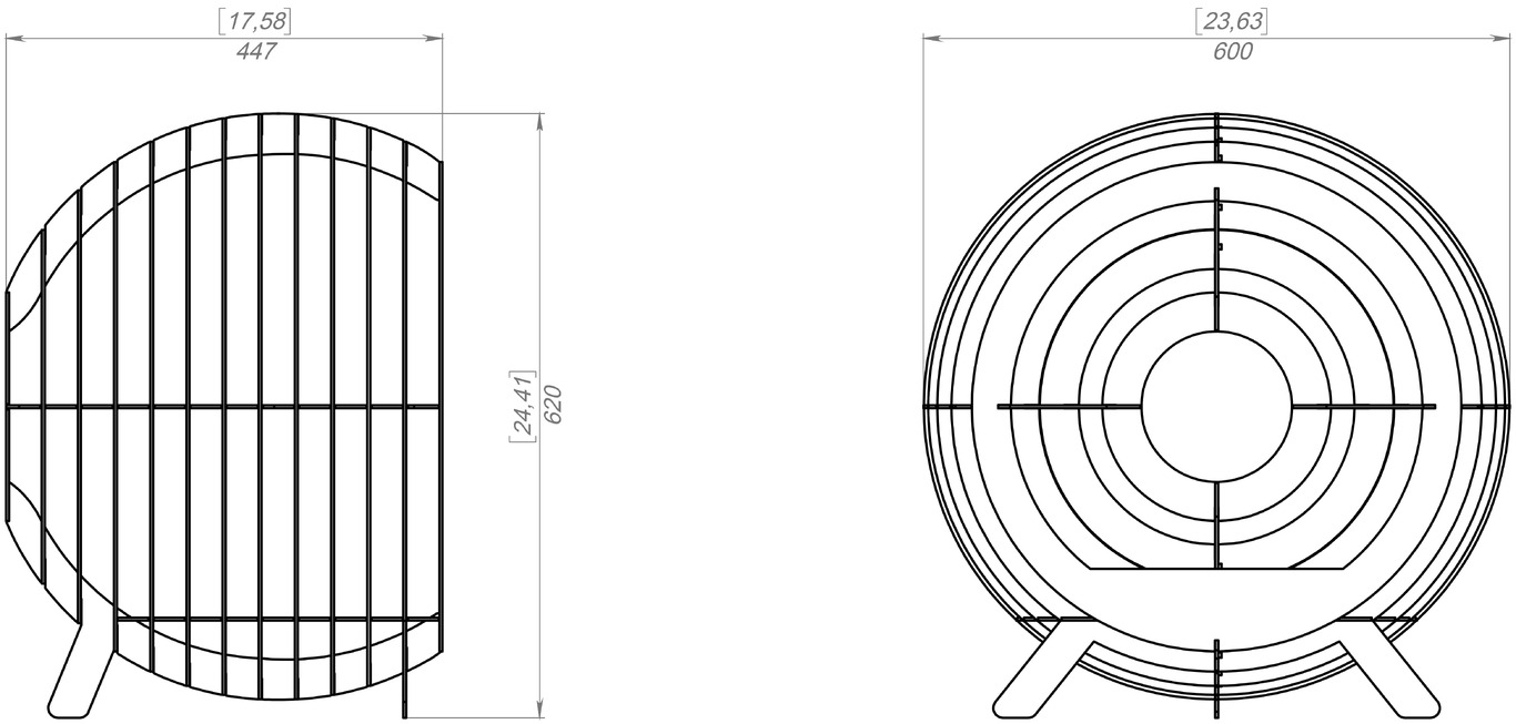Sphere Ball Fire Pit with Legs. DXF, SVG files for laser, plasma cutting. Фото 13