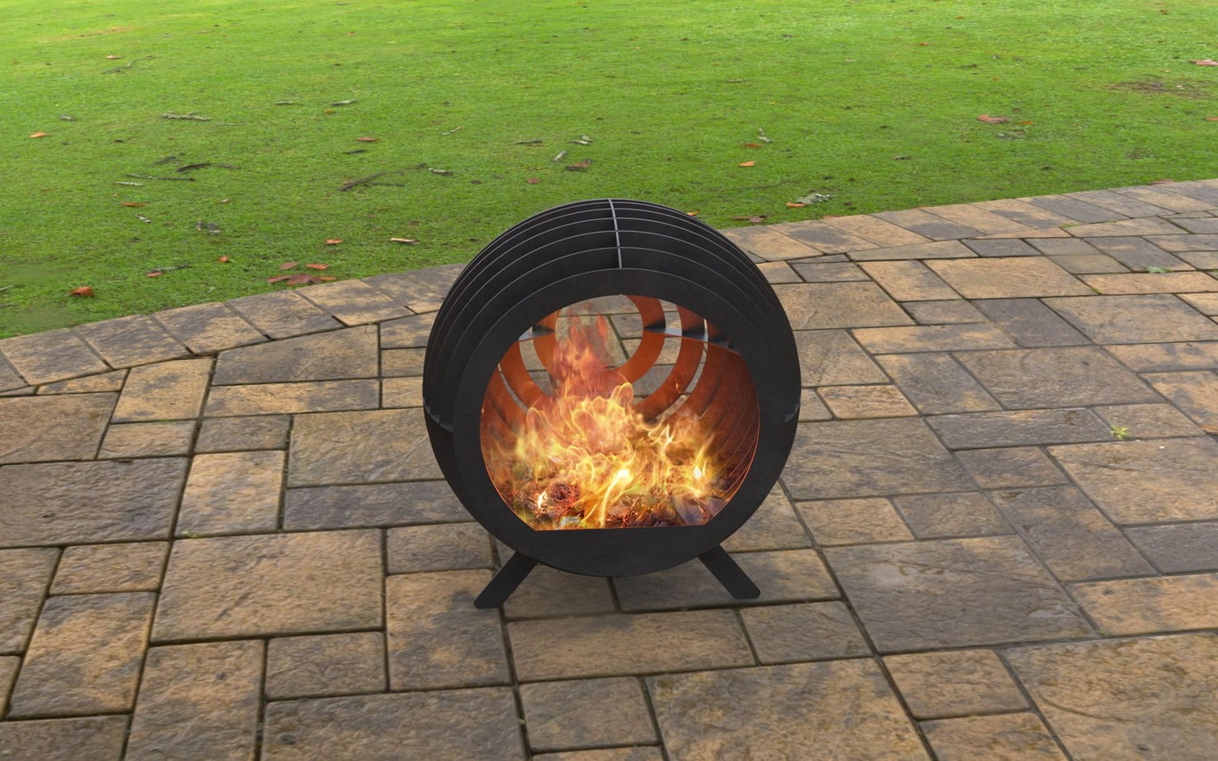Sphere Ball Fire Pit with Legs. DXF, SVG files for laser, plasma cutting. Фото 5