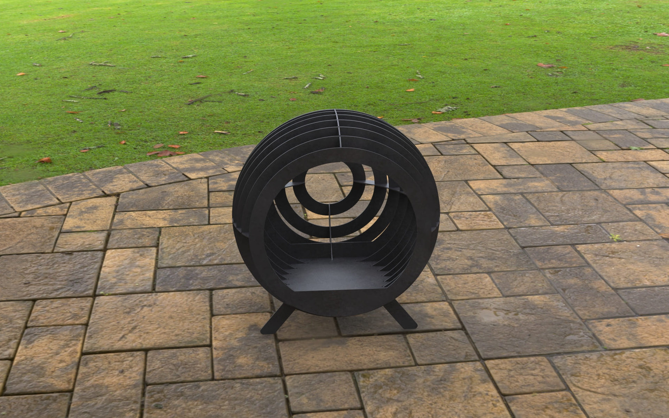 Sphere Ball Fire Pit with Legs. DXF, SVG files for laser, plasma cutting. Фото 8