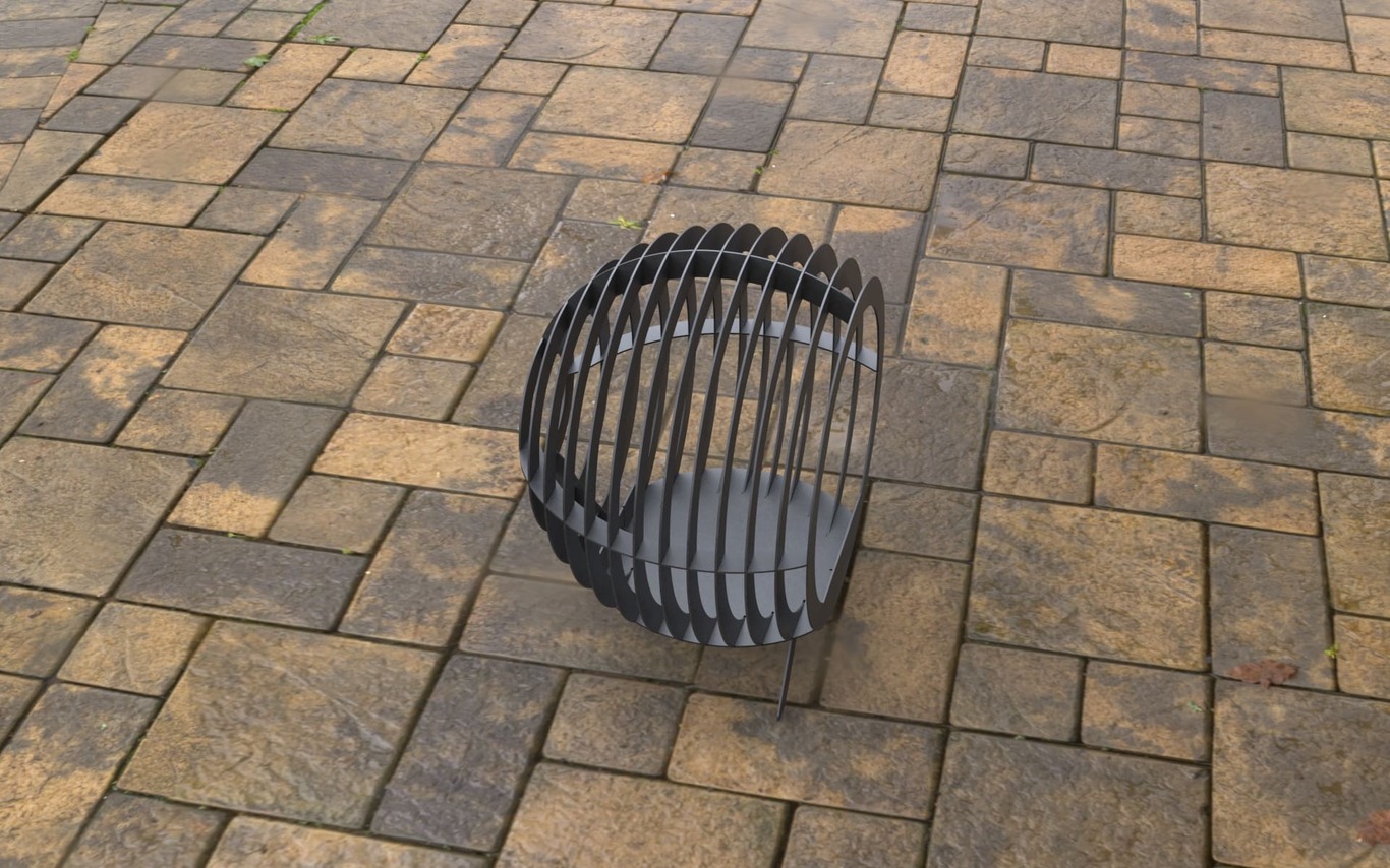 Sphere Ball Fire Pit with Legs. DXF, SVG files for laser, plasma cutting. Фото 9