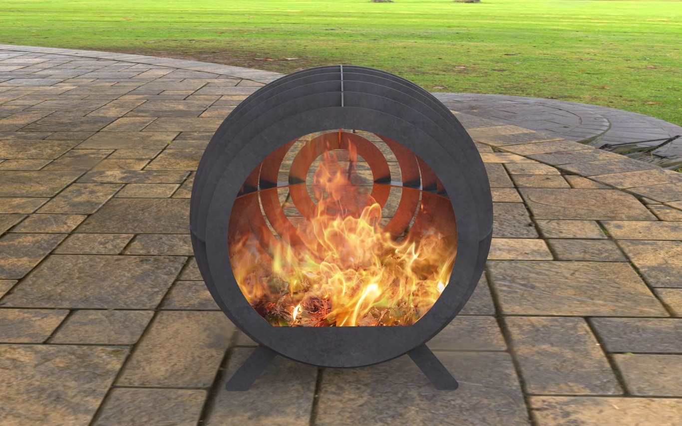 Sphere Ball Fire Pit with Legs. DXF, SVG files for laser, plasma cutting. Фото 7