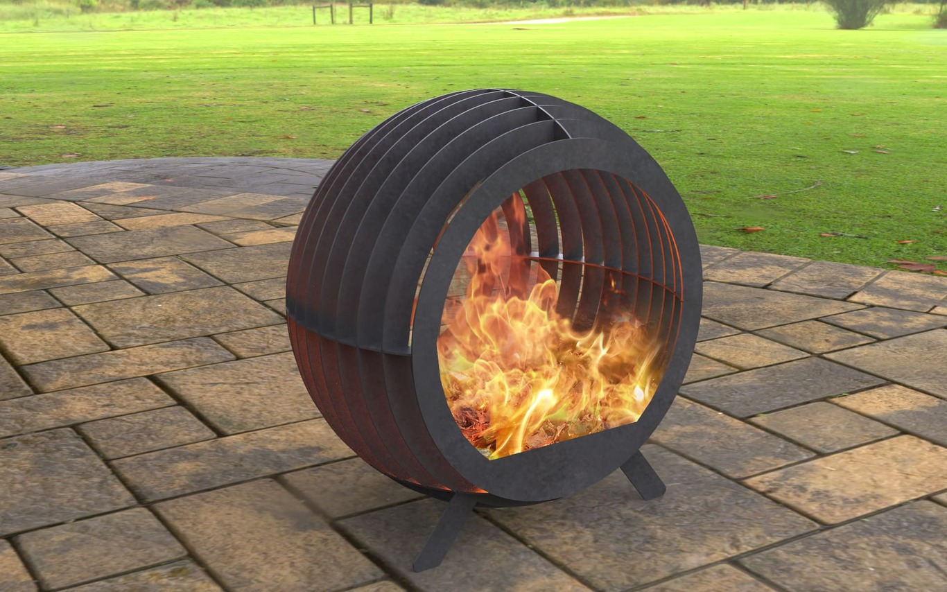 Sphere Ball Fire Pit with Legs. DXF, SVG files for laser, plasma cutting. Фото 2