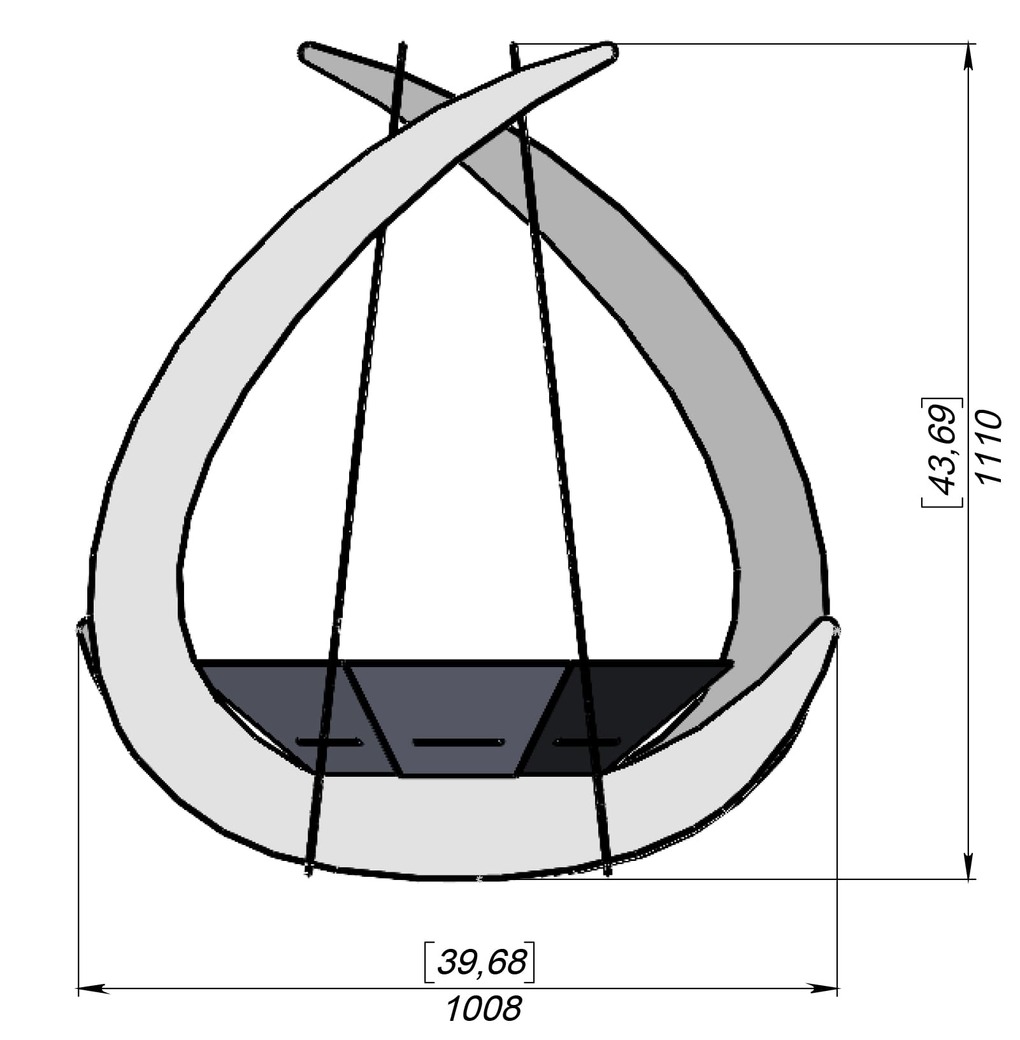 Drop Fire Pit with Octagonal Base. DXF, SVG files for laser, plasma cutting. Фото 12