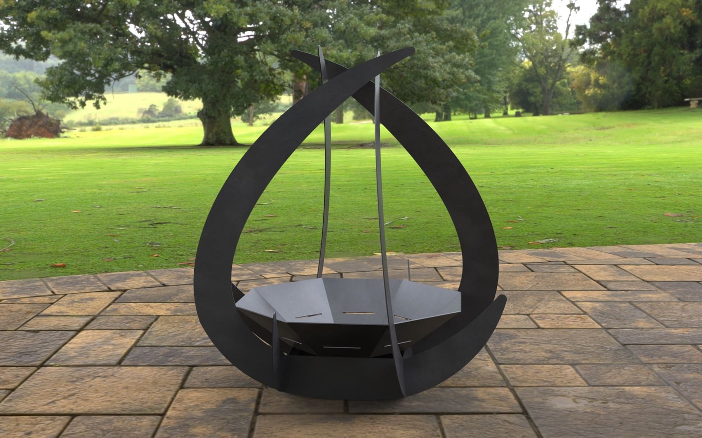 Drop Fire Pit with Octagonal Base. DXF, SVG files for laser, plasma cutting. Фото 4