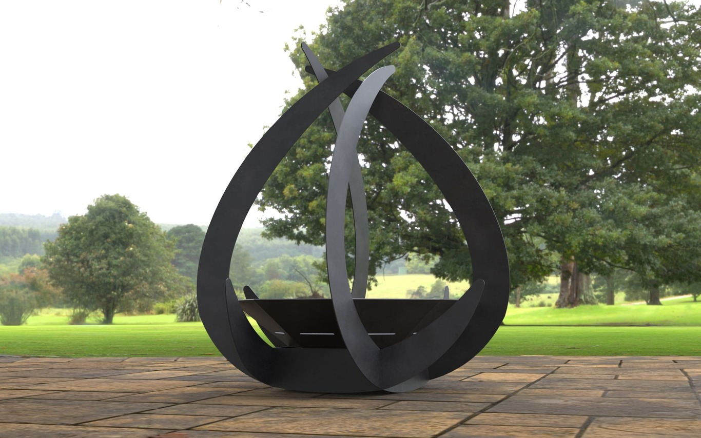Drop Fire Pit with Octagonal Base. DXF, SVG files for laser, plasma cutting. Фото 3