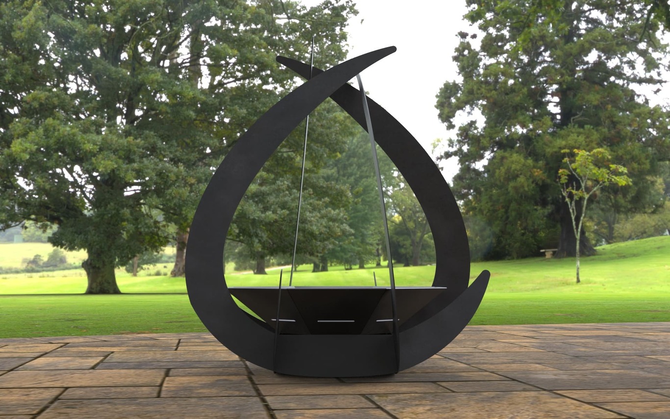 Drop Fire Pit with Octagonal Base. DXF, SVG files for laser, plasma cutting. Фото 8