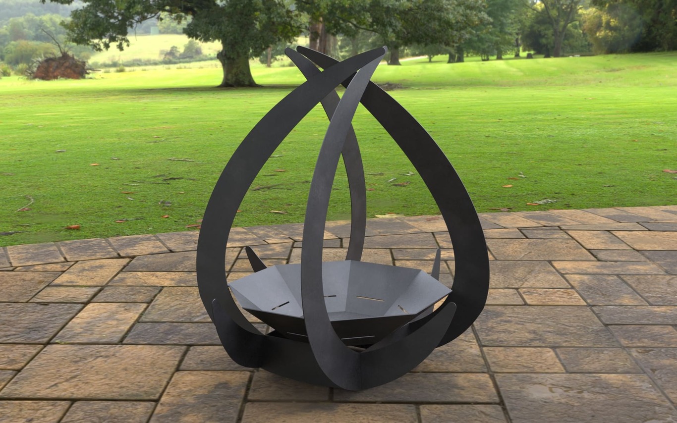 Drop Fire Pit with Octagonal Base. DXF, SVG files for laser, plasma cutting. Фото 7
