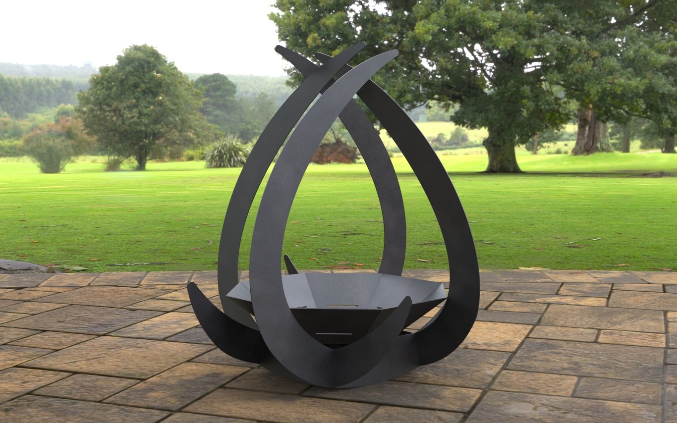 Drop Fire Pit with Octagonal Base. DXF, SVG files for laser, plasma cutting. Фото 10