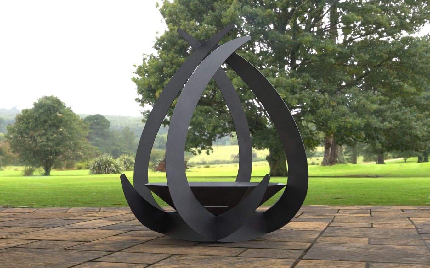 Drop Fire Pit with Octagonal Base. DXF, SVG files for laser, plasma cutting. Фото 9
