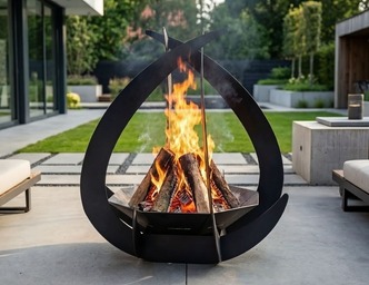 Drop Fire Pit with Octagonal Base. DXF, SVG files for laser, plasma cutting