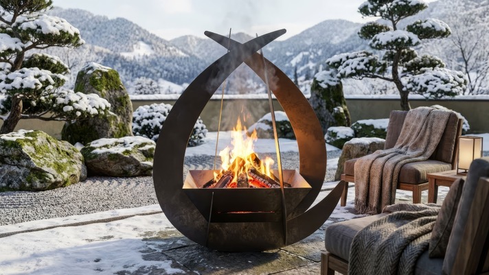 Drop Fire Pit with Square Base. DXF, SVG files for laser, plasma cutting