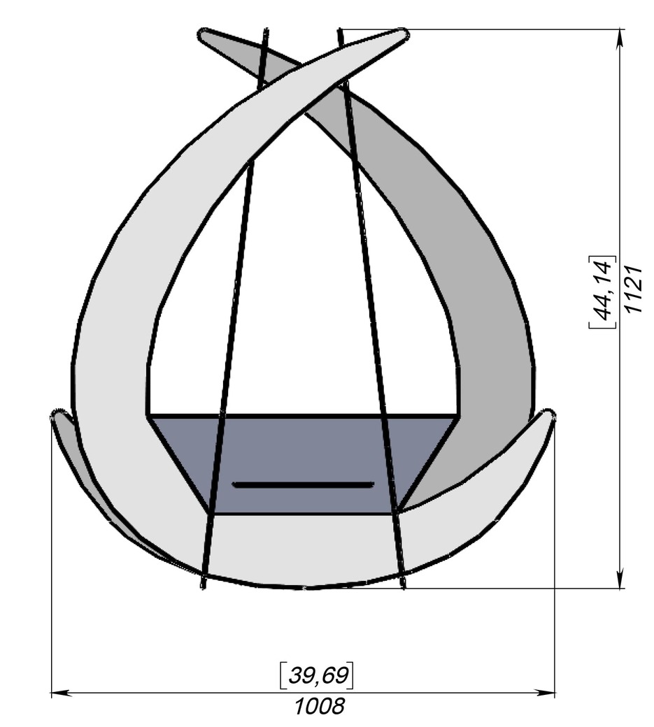 Drop Fire Pit with Square Base. DXF, SVG files for laser, plasma cutting. Фото 10