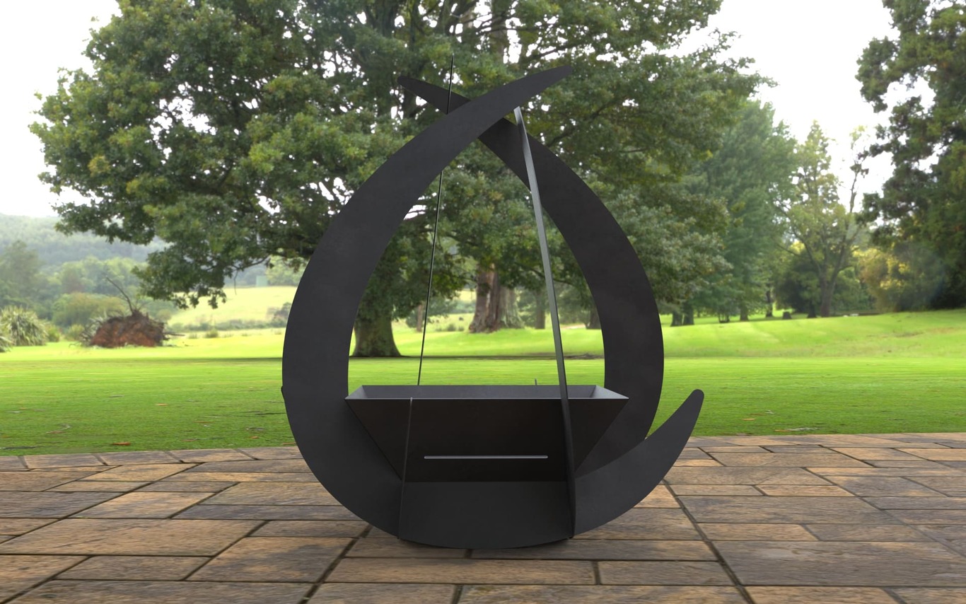 Drop Fire Pit with Square Base. DXF, SVG files for laser, plasma cutting. Фото 5