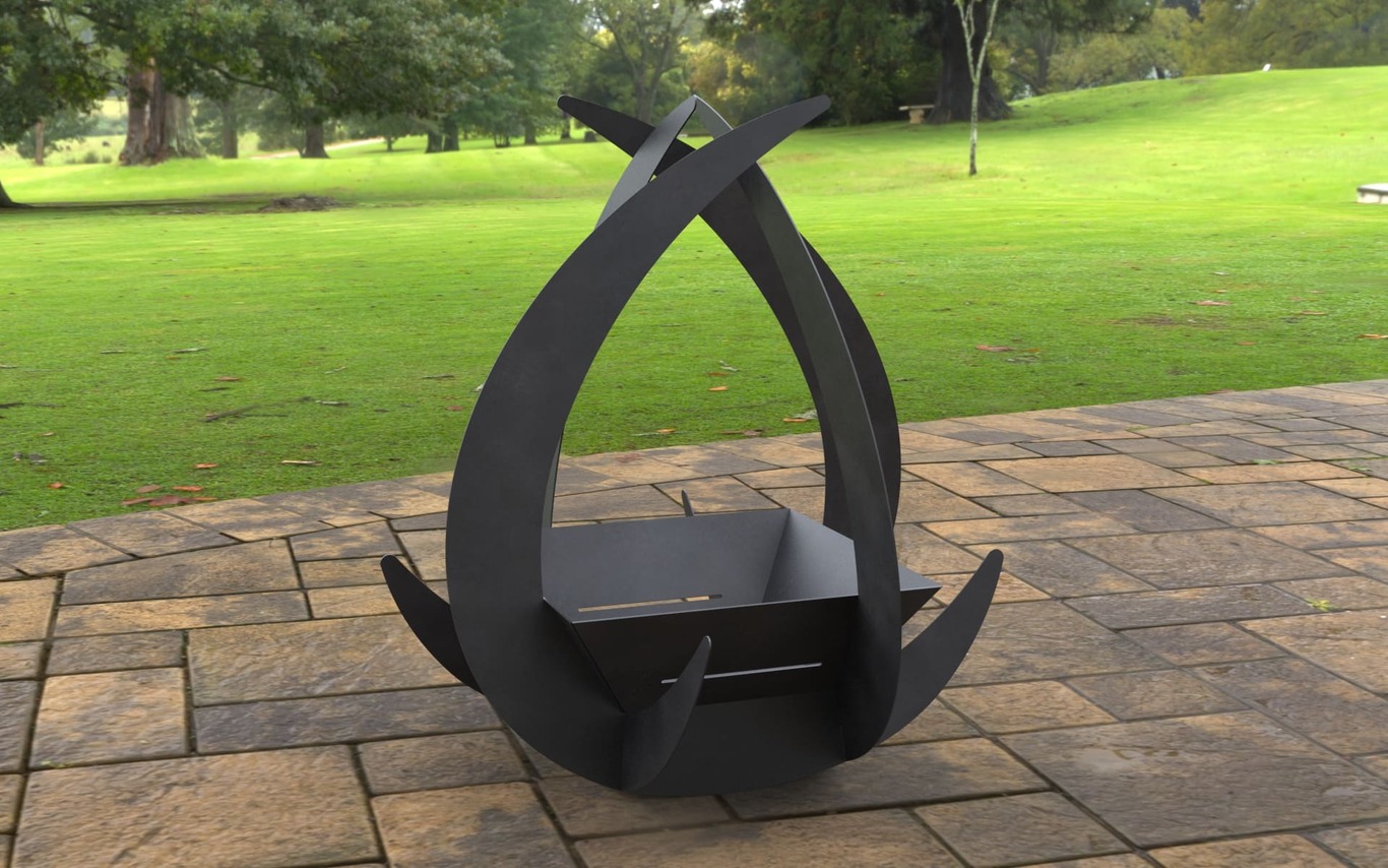 Drop Fire Pit with Square Base. DXF, SVG files for laser, plasma cutting. Фото 8
