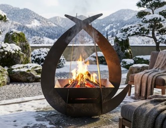 Drop Fire Pit with Square Base. DXF, SVG files for laser, plasma cutting