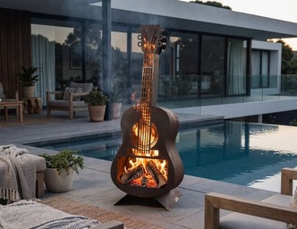 Guitar Classic 41" Fire Pit. DXF, SVG files for laser, plasma cutting
