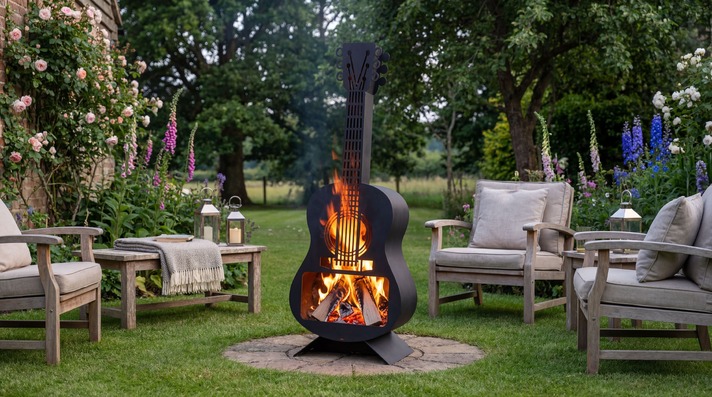 Vatră de foc Chitară clasică 1580 mm. Fișiere DXF, SVG pentru tăiere cu laser, plasmă