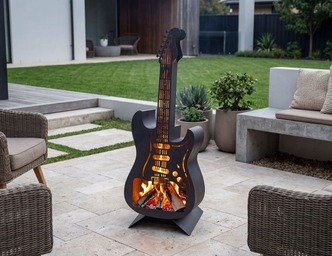 Vatră de foc Chitară electrică 1060 mm. Fișiere DXF, SVG pentru tăiere cu laser, plasmă