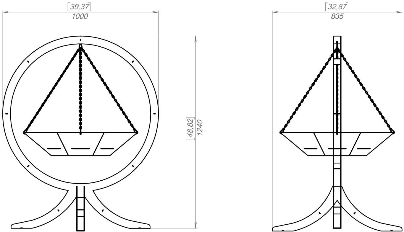 Braciere Appeso su Catene V1. File DXF, SVG per taglio laser, plasma. Фото 8