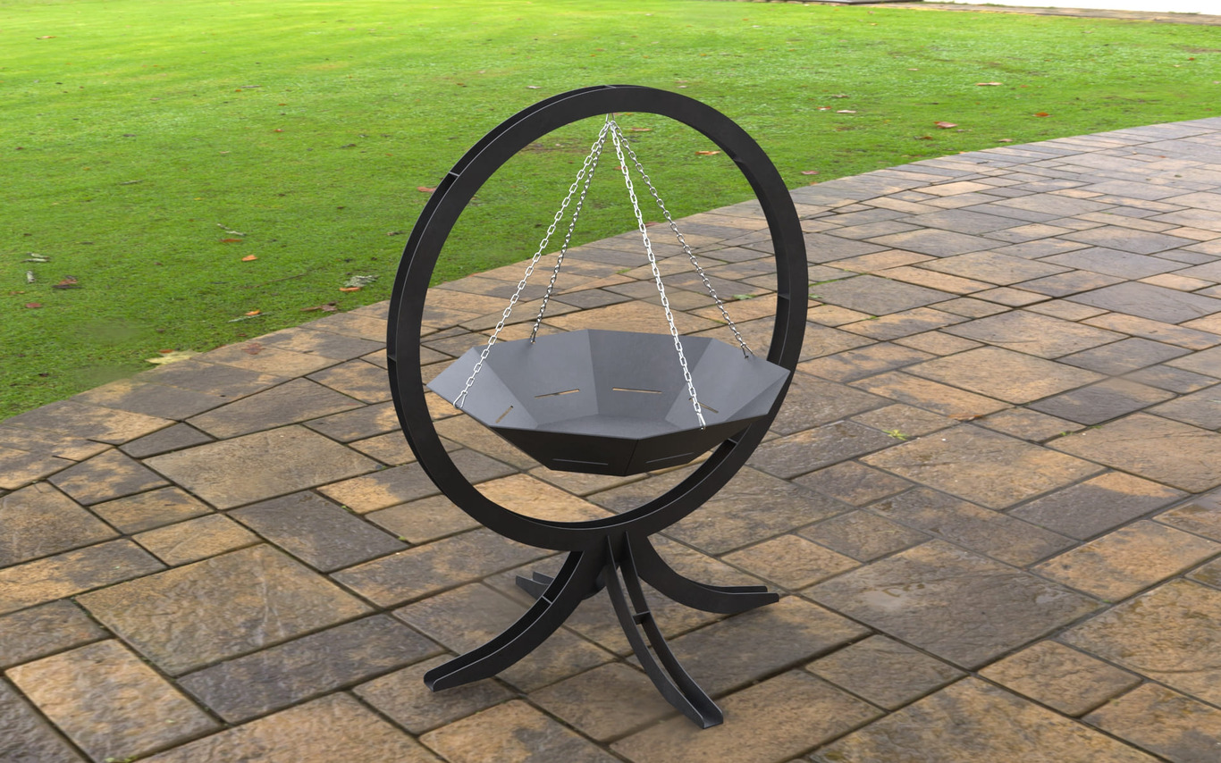 Braciere Appeso su Catene V1. File DXF, SVG per taglio laser, plasma. Фото 7