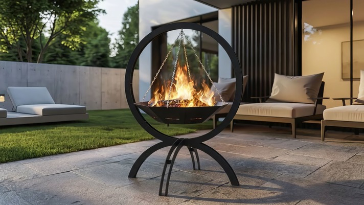 Flying on Chains Fire Pit V2. DXF, SVG files for laser, plasma cutting