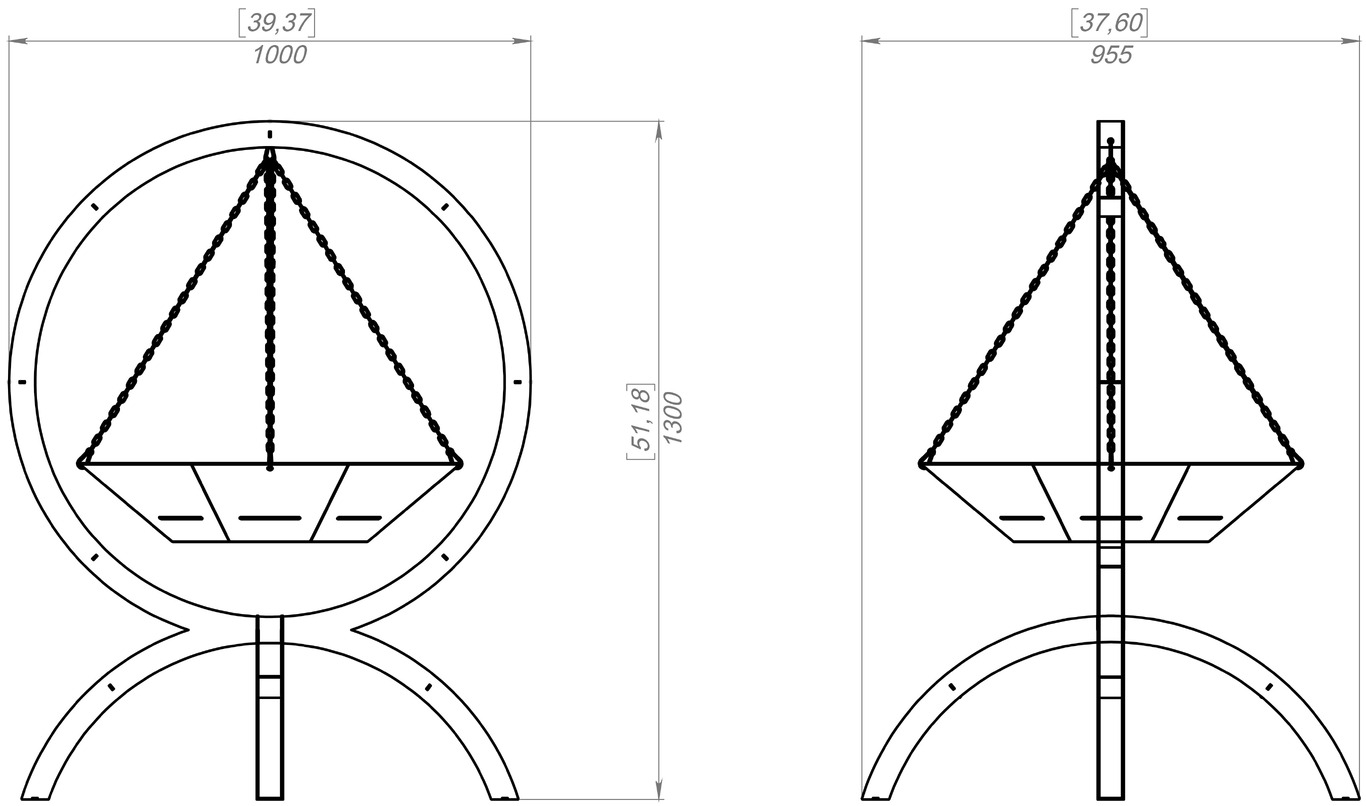 Flying on Chains Fire Pit V2. DXF, SVG files for laser, plasma cutting. Фото 9