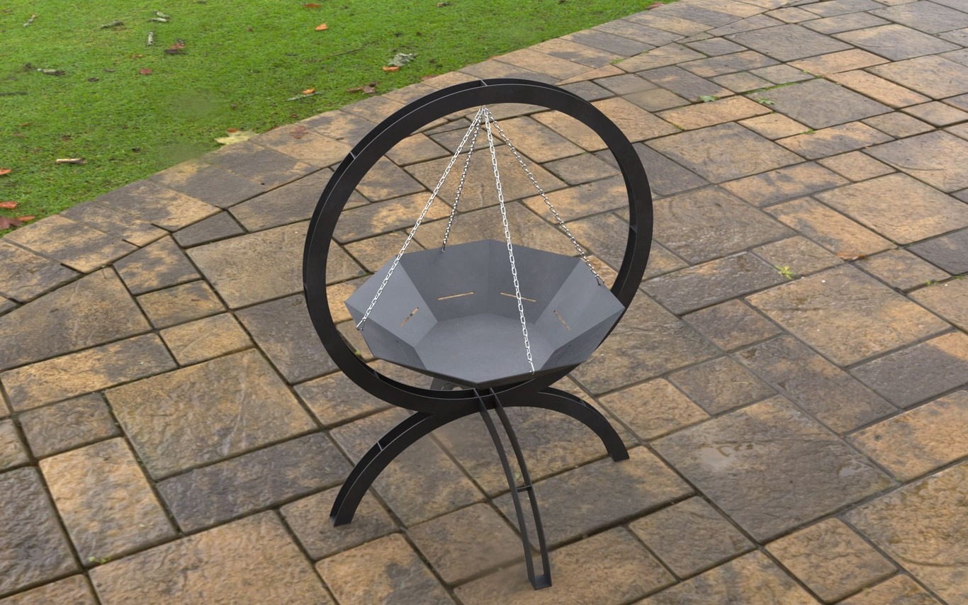 Flying on Chains Fire Pit V2. DXF, SVG files for laser, plasma cutting. Фото 8