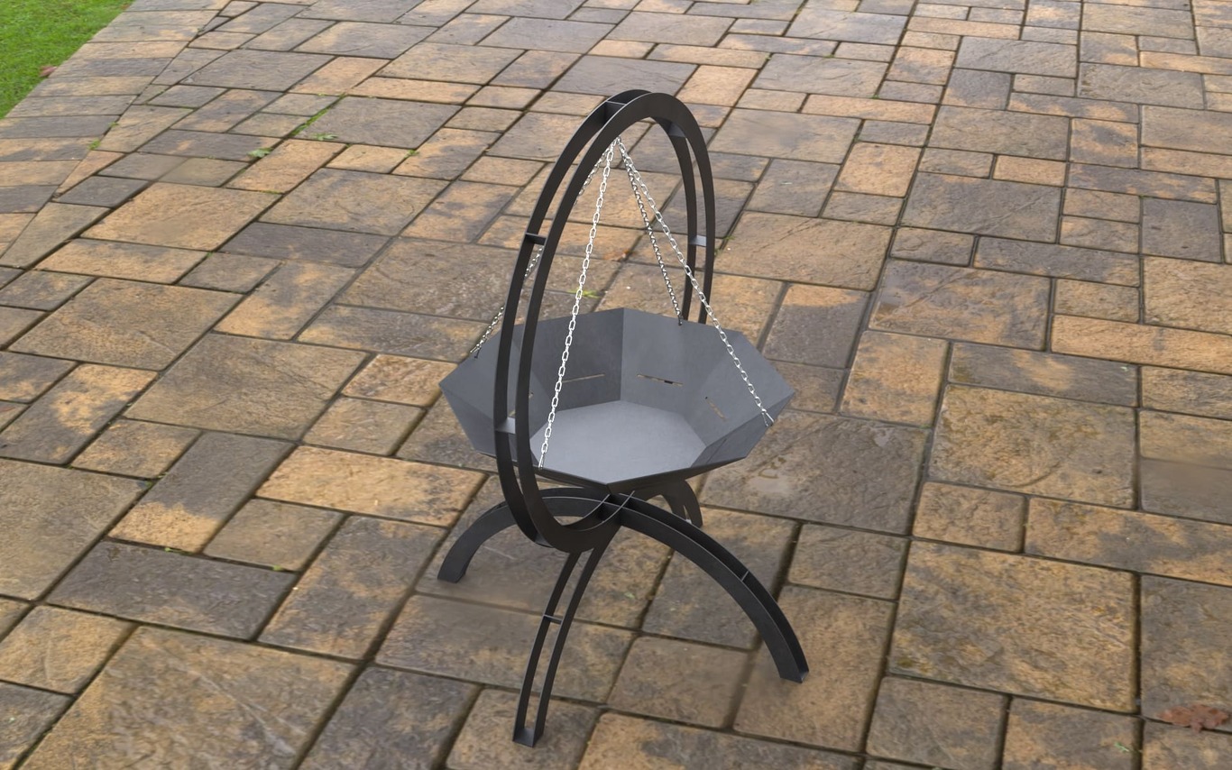 Flying on Chains Fire Pit V2. DXF, SVG files for laser, plasma cutting. Фото 7