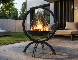 Flying on Chains Fire Pit V2. DXF, SVG files for laser, plasma cutting