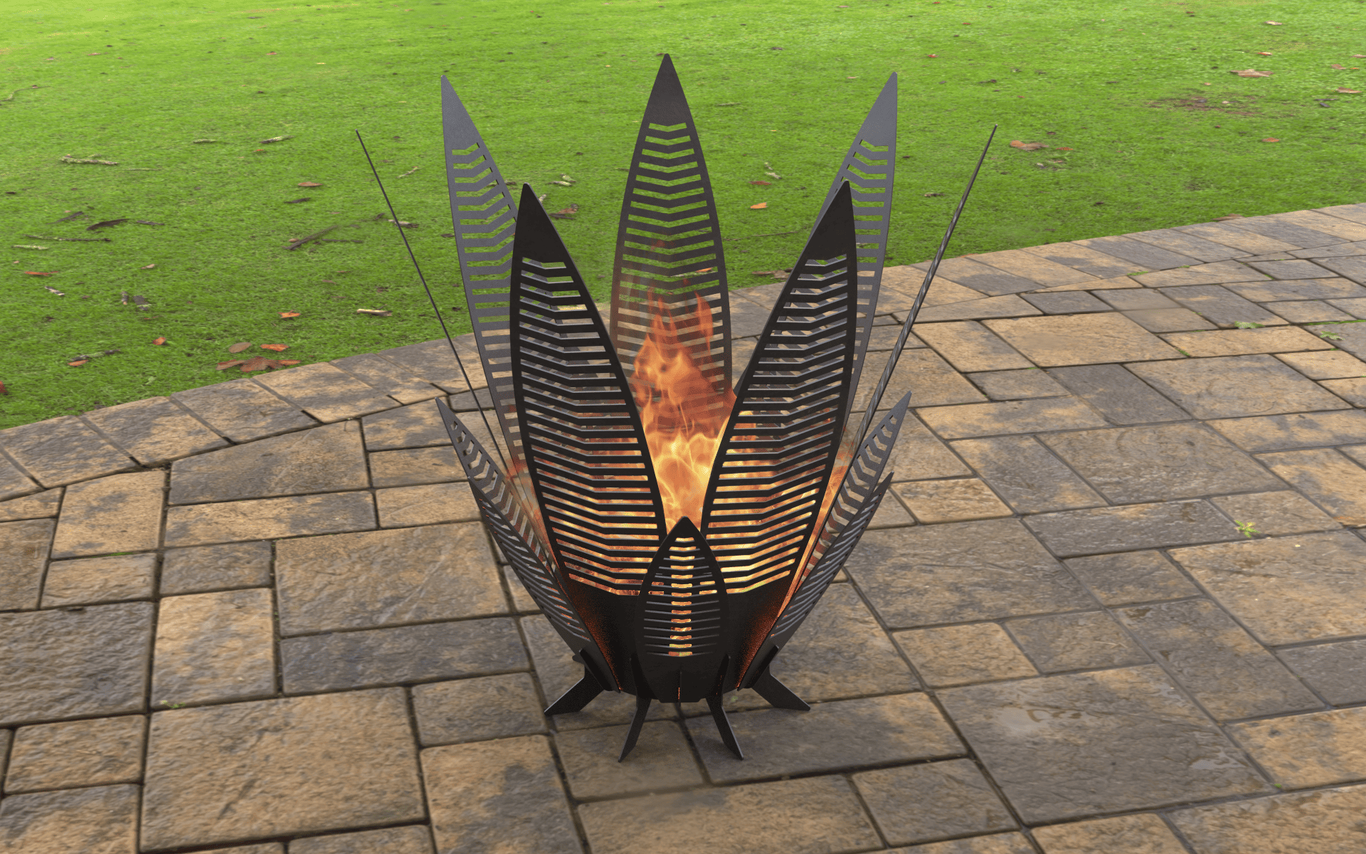 Long Leaves 42" Fire Pit. DXF, SVG files for laser, plasma cutting. Фото 3