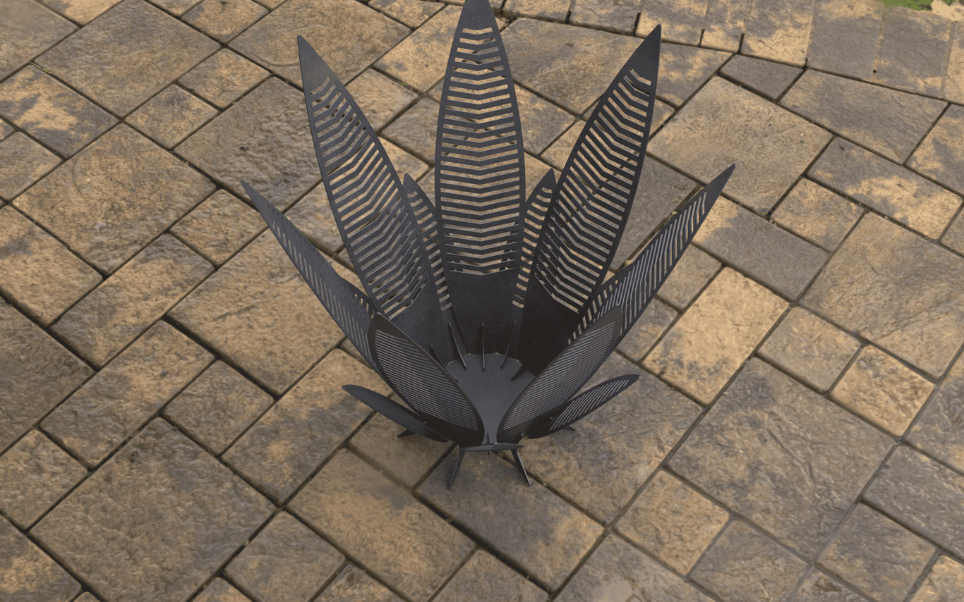 Long Leaves 42" Fire Pit. DXF, SVG files for laser, plasma cutting. Фото 8