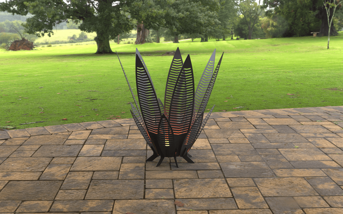 Long Leaves 42" Fire Pit. DXF, SVG files for laser, plasma cutting. Фото 4