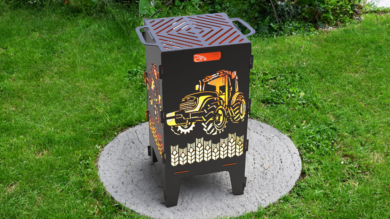 Tractor Fire Pit Grill. DXF files for laser, plasma cutting
