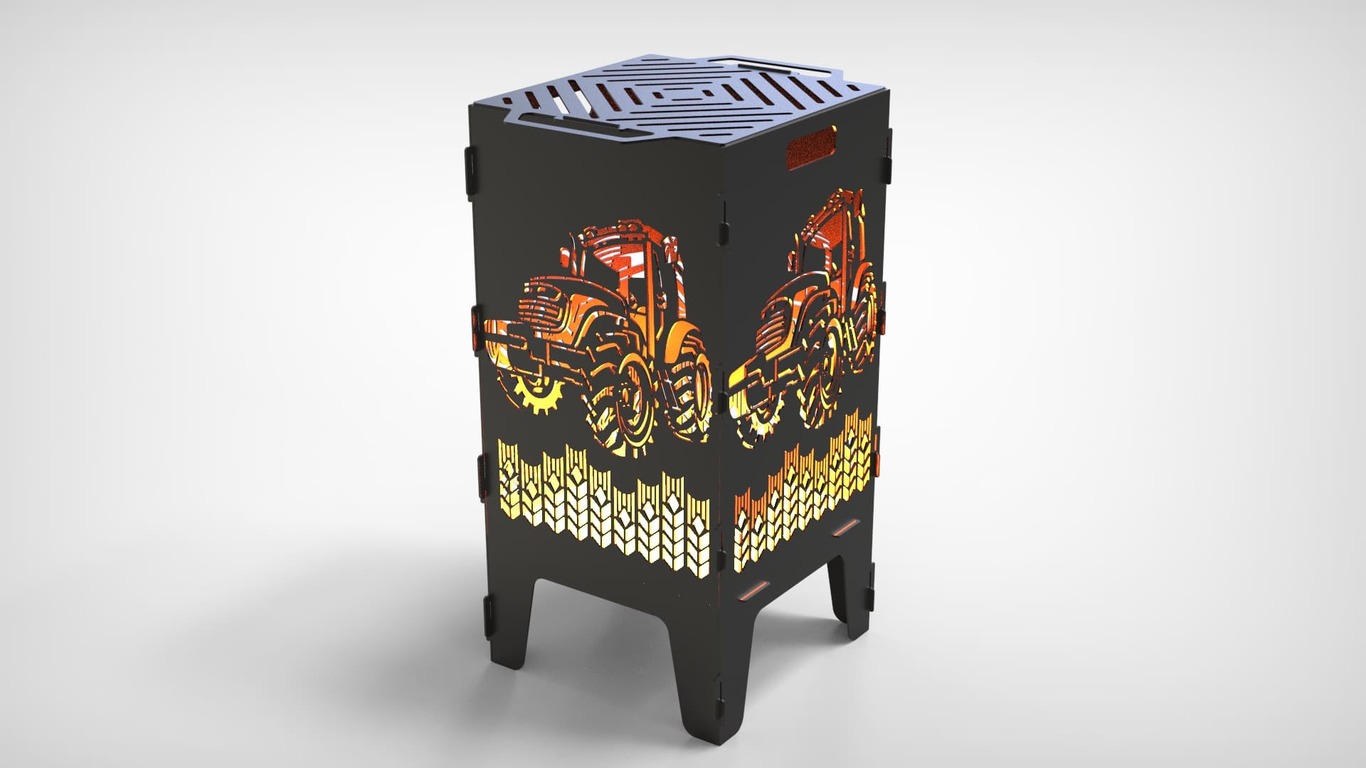 Tractor Fire Pit Grill. DXF files for laser, plasma cutting. Фото 4