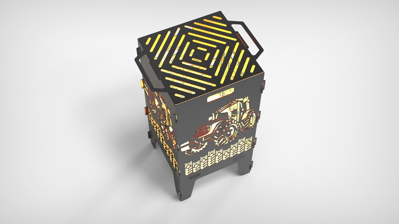 Tractor Fire Pit Grill. DXF files for laser, plasma cutting. Фото 6