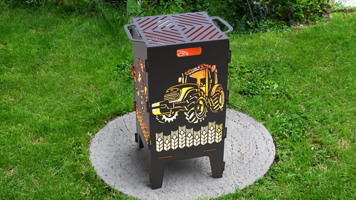 Tractor Fire Pit Grill. DXF files for laser, plasma cutting