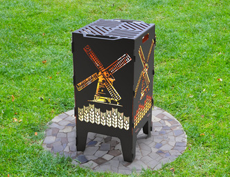 Mill Fire Pit Grill. DXF files for laser, plasma cutting