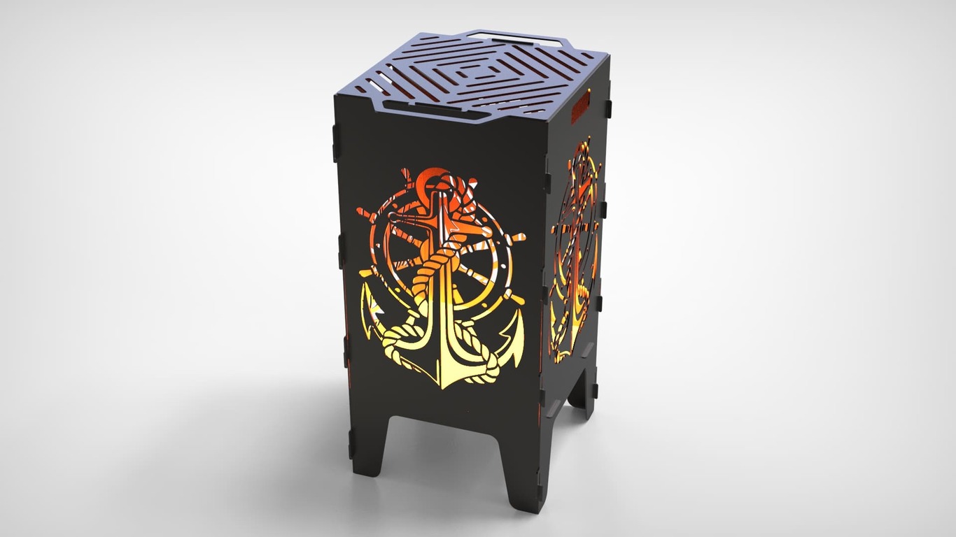 Anchor Fire Pit Grill. DXF files for laser, plasma cutting. Фото 5