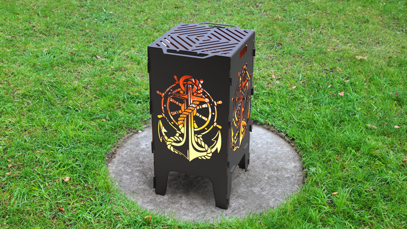 Anchor Fire Pit Grill. DXF files for laser, plasma cutting