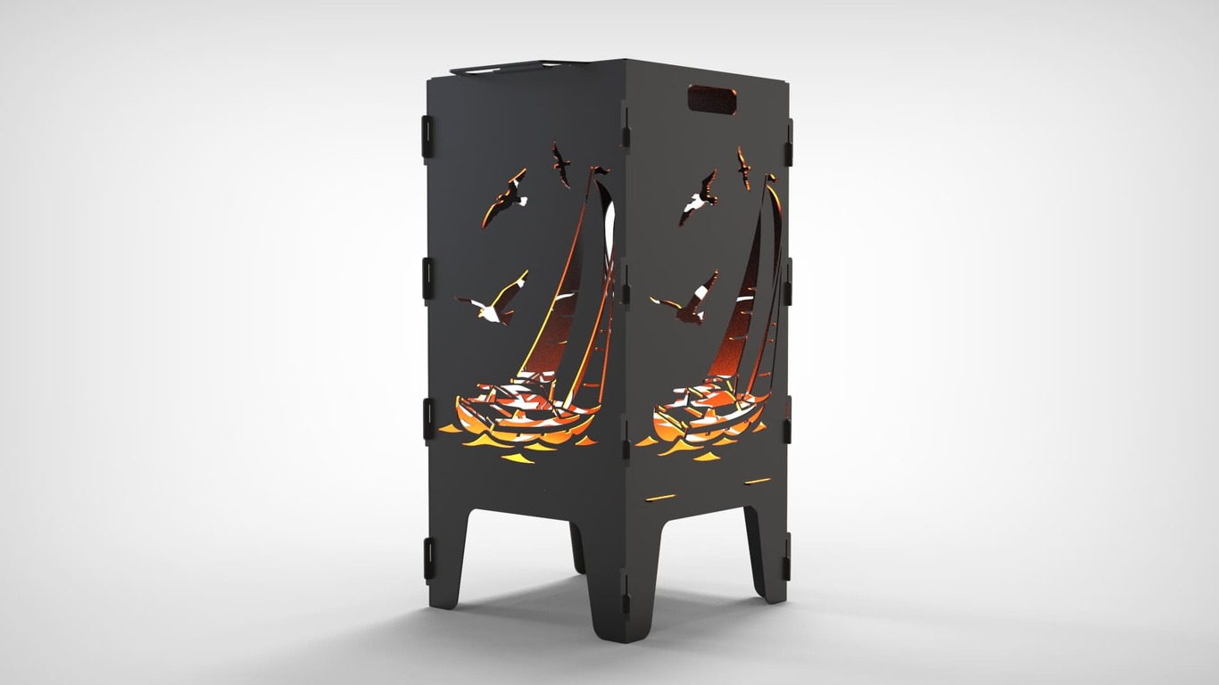 Sailboat Fire Pit Grill. DXF files for laser, plasma cutting. Фото 7