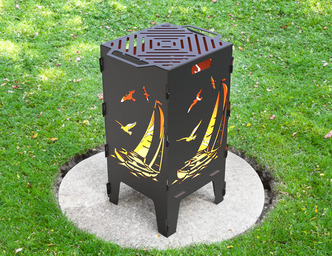 Sailboat Fire Pit Grill. DXF files for laser, plasma cutting