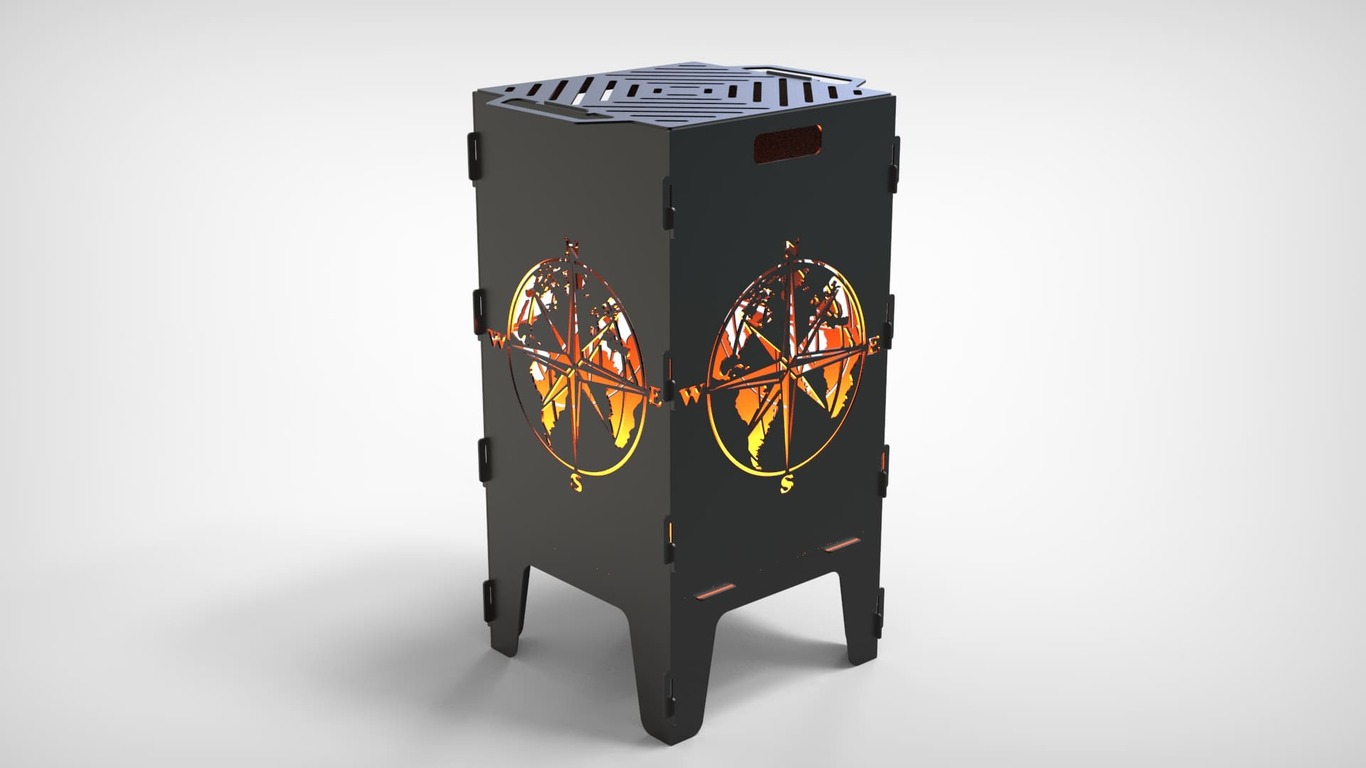 Compass Fire Pit Grill. DXF files for laser, plasma cutting. Фото 7