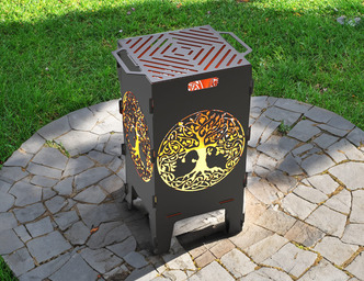 Tree of Life Fire Pit Grill. DXF files for laser, plasma cutting