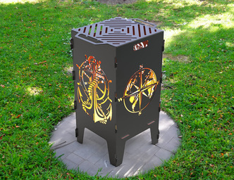 Compass and Anchor Fire Pit Grill. DXF files for laser, plasma cutting