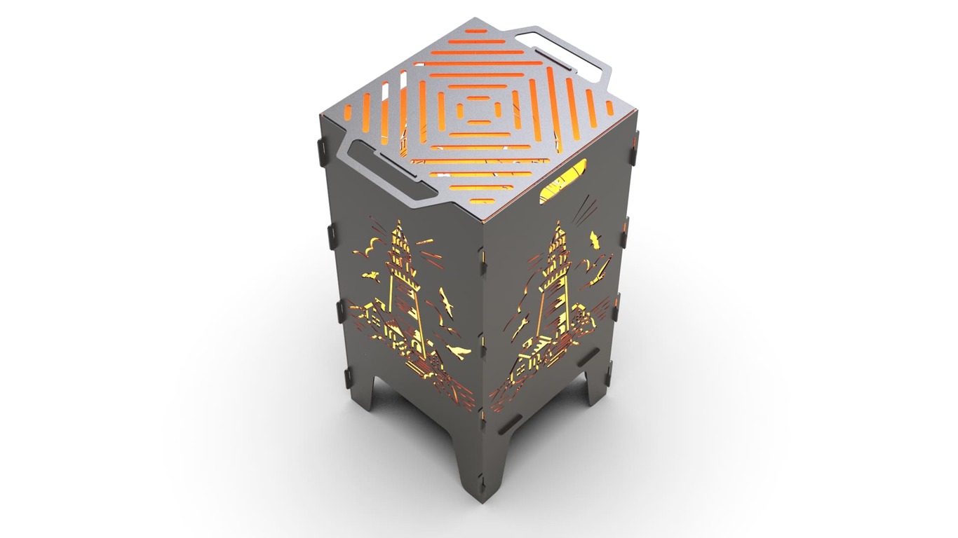 Lighthouse Fire Pit Grill. DXF files for laser, plasma cutting. Фото 7