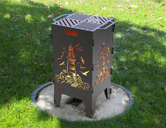 Lighthouse Fire Pit Grill. DXF files for laser, plasma cutting